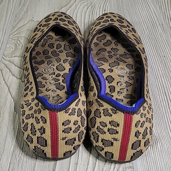 Rothy's Knit Leopard Print Flats Womens Size 5 - Picture 5 of 13
